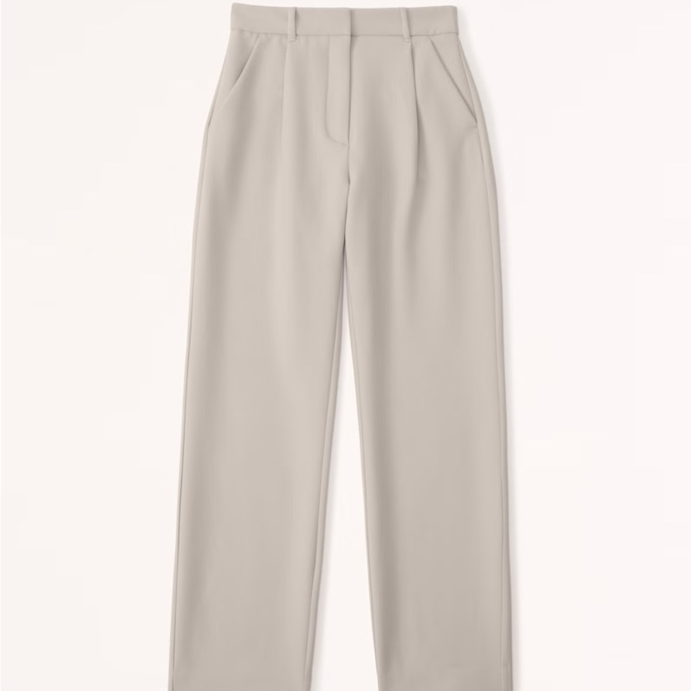 Abercrombie | Tailored Straight Pant | Light Taupe